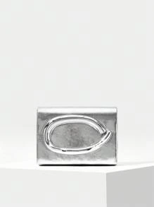 MOTF PREMIUM WOMEN'S TEXTURED MATERIAL SILVER EVENING CLUTCH - Silver - View 2