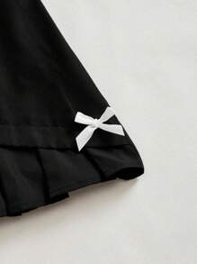 SHEIN Explorewe 1pc Girls Side Ruffle Butterfly Pleated Skirt, Versatile Daily & Outdoor Wearing, Spring/Autumn Fall Winter