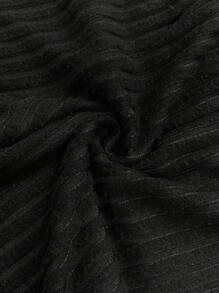 SHEIN Leggings de punto a costilla de unicolor con cintura ajustable para mujeres embarazadas