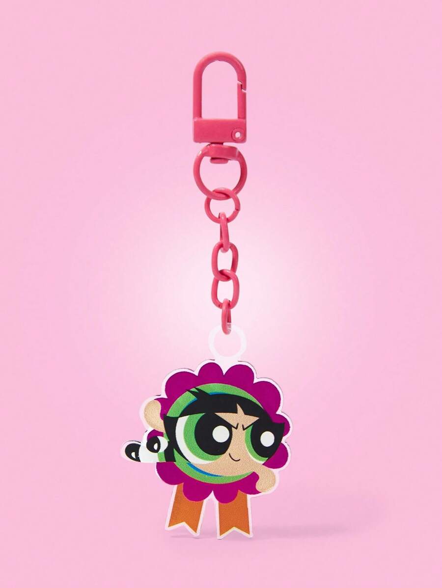 THE POWERPUFF GIRLS X SHEIN Portachiavi in acrilico con motivo a ranuncolo - Multicolore - Visualizzare 1