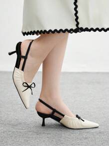 BizChic 蝴蝶结尖头芭蕾平底鞋，小众高端法式一脚蹬鞋