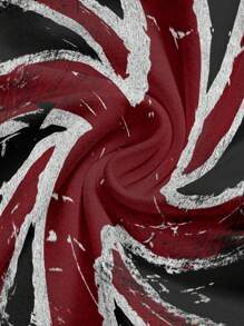 ROMWE Grunge Punk 性感朋克英国国旗黑红撞色女士抹胸上衣 - 黑色 - 查看 4