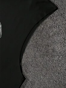 GENIUS ODE Camiseta sin mangas de ajuste holgado para hombre, estilo americano de hip hop - Negro - Ver 4