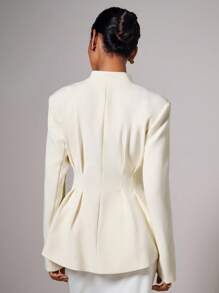 COSMINA Fall Women Clothes Women's Elegant Waist Cinching Button Thin Blazer, Autumn/Winter,Teacher Outfits For Women,Business Casual Woman