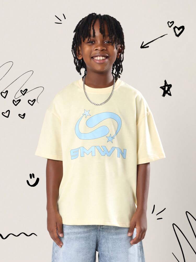 SMWN Logo Graphic T-Shirt With Star Print Design