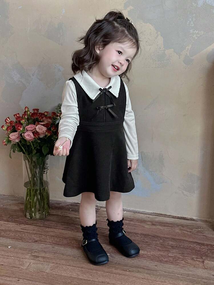 Baby Girl Elegant & Versatile Solid Color Sleeveless Dress Fall,Winter Toddler Girls Clothes