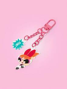 THE POWERPUFF GIRLS X SHEIN Móc khóa hình hoa dễ thương màu hồng - Nhiều màu - Xem 2