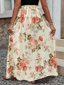 Pariaura 佩斯利印花侧开衩长裙度假海滩风