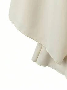 Franclia 女士优雅度假斗篷式杏色连衣裙 - 杏色 - 查看 4