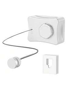 Rozwijana niewidoczna wewnętrzna/balkonowa stalowa linka do suszenia ubrań, łazienkowa rozwijana linka do suszenia ubrań, wiosenna, minimalistyczna, letnia