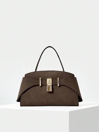 MOTF PREMIUM IRONMONGERY PU LEATHER TOP HANDLE BAG