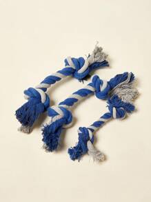 PETSIN Juguete para perro de cuerda de algodón con nudo y hueso, compañero que alivia el estrés, juego interactivo para perros