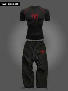 Manfinity Sport Corelite Herren Sport Set: Kurzarm T-Shirt und Shorts, geeignet als sommerliche Sportbekleidung für Läufe, Workouts, Gym-Outfit, atmungsaktiv