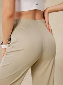 OutZeal Cool Touch Side Slits Straight Leg Sunproof Pants Side Pockets Daily Vacation Summer - Khaki - View 11