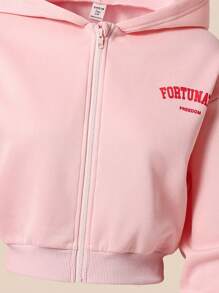 Casuvi Kids 2pcs/Set Teen Girls Zip-Up Hoodie Sweatshirt And Casual Loose Sports Long Pants Suit Fall Winter