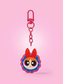THE POWERPUFF GIRLS X SHEIN Llavero de acrílico con estampado de flores y flores - Multicolor - Ver 1