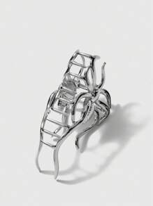 ROMWE Grunge Punk 1 件金属蜘蛛发爪街头爪夹发夹发夹发钳发夹发夹万圣节