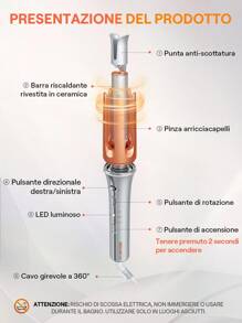 SHEGLAM HAIR It-Curl One-Touch Instant Curler Automatic Curling Iron,Auto Hair Curler,25mm Automatic Hair Curler With 3 Temperatures,Fast Heating & 2-Way Rotation,Automatic Shut-Off,Anti-Scald & Anti-Tangle Rotating Curling Wand,Touch Instant Curler For Hair Styling Graduation Birthday Gift Holiday Winter Pink Vibe Makeup Party Beach Travel Camping School Campus Festivals Rose Present Girl Charm Best Valentine's Day Women's Day Love Yourself - EU C Type Plug(220-240V) - View 10