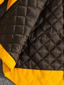 SHEIN Kids Tween Boys Casual Hooded PU Leather Tape Thick Zip-Up Parka Coat, Winter Coat Kids Coat Girls Winter Coat Girls Jacket With Hood Yellow Coat For Girls Tween Girls Coat First Day Of School, Start Of School Season  Winter Autumn Boys Boy Kids Boys Kids Boy Teen Boys Fall - Yellow - View 10