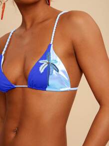Travachic Women's Fashion Spaghetti Strap Triangle Bikini Set, Summer - Multicolor - View 1