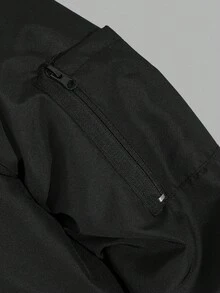 EURMUSE Áo khoác mùa đông cổ cao chất lượng cao cho nam - màu đen - Xem 5