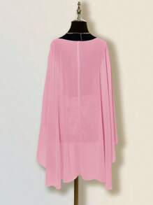 Sweetina Women's Sequin Embroidery Overlap Ruched Bodycon Skirt Pink Skirt - Pink - View 6