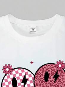 SHEIN ChillGRL 2 件套少女字母印花圆领 T 恤 + 休闲工装裤，街头风格