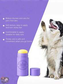 3件装狗狗爪子舒缓霜，温和清洁并滋润爪垫，缓解干燥。涂抹舒适护理霜 - 紫色 - 查看 4