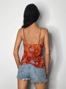 EgrlEra Áo yếm hở gấu in hoa thời trang gợi cảm cho nữ - trái cam - Xem 2