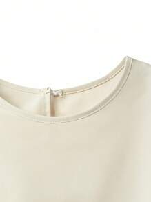 Franclia 女士优雅度假斗篷式杏色连衣裙 - 杏色 - 查看 3