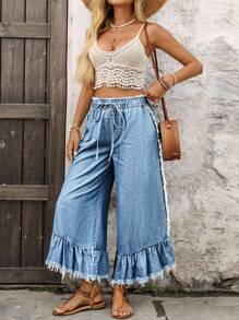 EMERY ROSE 大码女式休闲无弹性磨边牛仔裤，四季皆宜