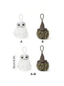 HARRY POTTER X SHEIN Hedwig/Sorting Hat Design Bath Sponge, Single/Set, Soft Lathering Net With Hook, Suitable For Home & Travel, Unisex - Multicolor - View 3