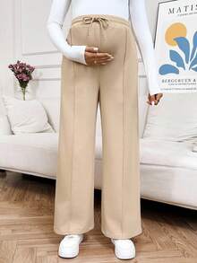 SHEIN Maternity Casual Solid Straight Leg Sweatpants
