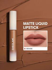 SHEGLAM Matte Allure Liquid Lipstick-Bougie Long Lasting High Pigment Lipstick Nourishing Sunflower Oil Reduce Lip Fine Lines Lip Care Lip Makeup Liquid Lipstick Lip Combo Brand Beauty Makeup Face Paint Cosmetic For Women Girls Perfect For Spring Summer Ideal For Y2K Fancy Fashion Suitable For Birthday Mother'S Day Gift Rave Party Ready Best Color - Bougie - View 1