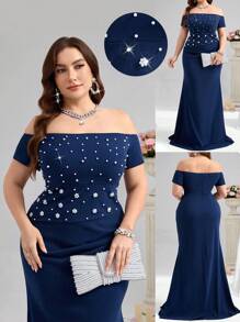 Coutiva 大码正式晚礼服（华丽装饰） - 彩色 - 查看 1