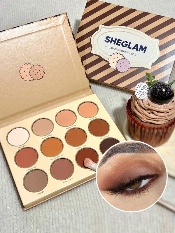 SHEGLAM Palette De Fards à PaupièRes Smart Cookie Palette De 12 Fards à PaupièRes Mats Et Scintillants De Couleur Marron Chaud Pour Les Yeux Charbonneux, Longue Tenue, Ultra PigmentéS, Doux Et Lisses, Estompables, Cadeaux De NoëL Et D'Hiver Pour Le Remise De DiplôMe Anniversaire Vacances Haut ÉTé Automne Y2K ÉLéGant Mode Femmes Maquillage CosméTique Visage FêTe Plage Voyage Camping  Plein Air ÉCole Campus Excursion Festivals DéCoration Cadeau PréSent Rose Fille Cosplay Jeux Meilleur Couleur Charme Ambiance