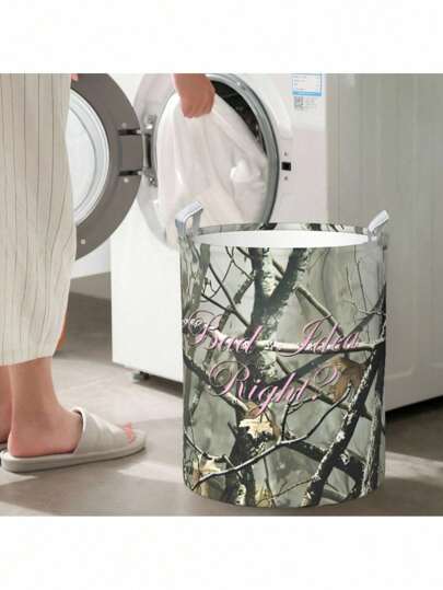 Goth 1pc One Foldable And Fashionable -Style Laundry Hamper,Dirty Clothes Basket, It Is Suitable For Home Storage, As A Laundry Basket, And For Outdoor Travel Packing. An Essential Item For The Home,Home Decor