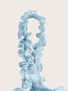 SHEIN EZwear Plus Size Women Romantic Pink Ruffled Hem Vacation Tank Top, Fashionable And Versatile For Spring/Summer Baby Blue Top Light Blue Crop Top Baby Blue Crop Top,Back To School