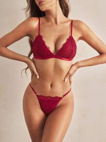 Charlaine Floral Lace Bra & Panty Lingerie Set