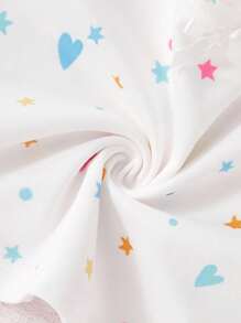 8件套女童独角兽、心形、月亮、星星和花卉图案夏季背心和内裤套装。适合小女孩穿着，柔软透气，可机洗，舒适贴身，设计简约。（4件套单独出售），女童内衣套装，舒适贴身睡衣，女童独角兽睡衣，返校时尚，返校时尚 - 彩色 - 查看 7