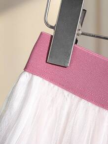 SHEIN Elegant Ombre Tulle Pleated Skirt, Summer, Fall