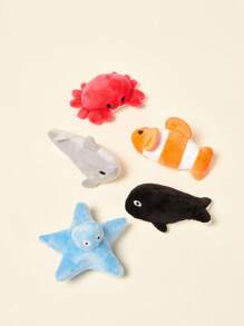 PETSIN 可爱海洋系列毛绒猫玩具，内含发声纸，可与猫咪互动玩耍