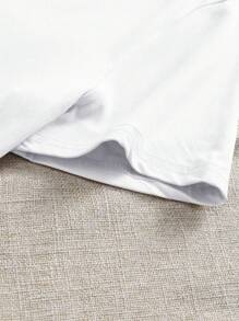 INAWLY 女士休闲冰淇淋印花圆领短袖T恤