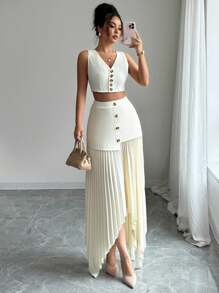 Elenzga 女士优雅度假风两件套夏季套装