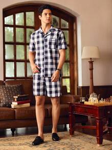 EverLounge Retro British Gentleman Plaid Cardigan Set For Men - Multicolor - View 6