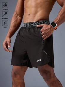 Manfinity Sport Polished شورتات رياضية غير رسمية للرجال مزينة بشريط حرفي