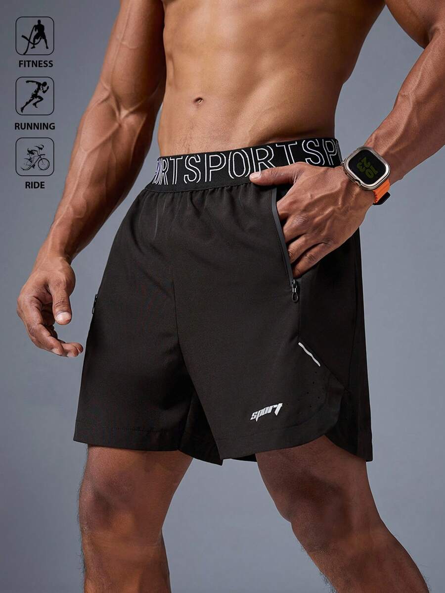 Manfinity Sport Polished شورتات رياضية غير رسمية للرجال مزينة بشريط حرفي