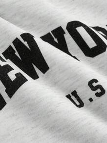 Girlism Soft Light Grey Sweatshirt For Girls With Long Sleeves And Relaxed Fit Style New York Hoodie Grey Hoodie New York Sweatshirt Girls New York Hoodie Teen Girl Hoodie,In Fall/Winter