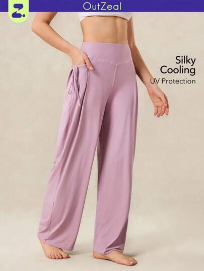 OutZeal Women Cool Touch Silky Soft UV Protection Pockets Outdoor Pants Travel Vacation Casual