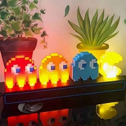 1 pieza Juguete de coleccionista con luz y luces fantasmales, luz decorativa de personaje de coleccionista